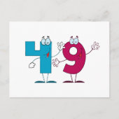Happy Number 49 Briefkaart (Voorkant)