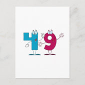 Happy Number 49 Briefkaart (Voorkant)