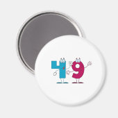 Happy Number 49 Magneet (Voorkant / Achterkant)