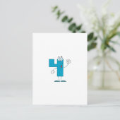 Happy Number 4 Briefkaart (Staand voorkant)