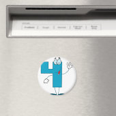 Happy Number 4 Magneet (Insitu (Vaatwasser))