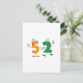 Happy Number 52 Briefkaart (Staand voorkant)