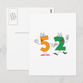 Happy Number 52 Briefkaart (Voorkant / Achterkant)