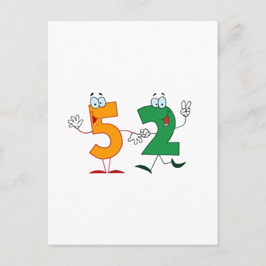 Happy Number 52 Briefkaart (Voorkant)