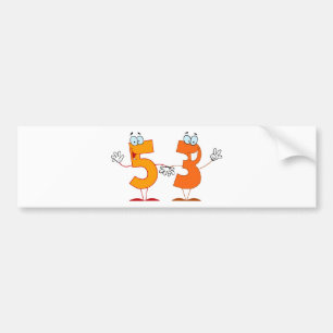 Happy Number 53 Bumpersticker