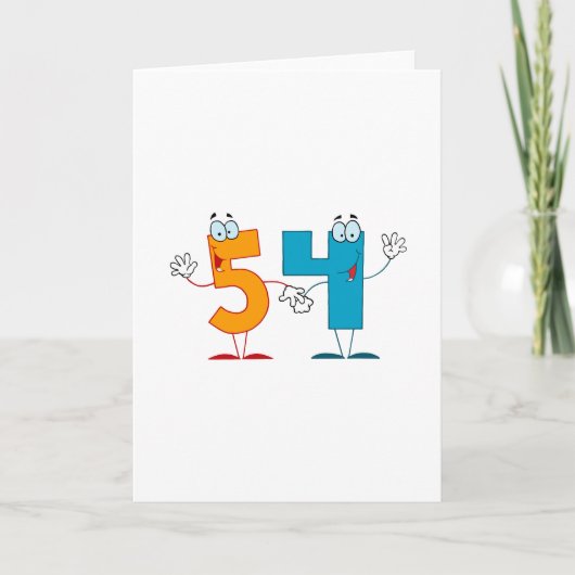 Happy Number 54 Kaart (Voorkant)