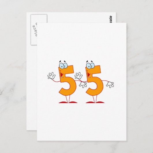 Happy Number 55 Briefkaart (Voorkant / Achterkant)