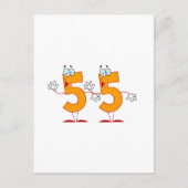 Happy Number 55 Briefkaart (Voorkant)