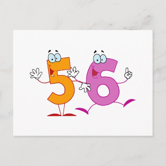 Happy Number 56 Briefkaart (Voorkant)