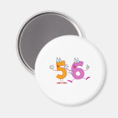 Happy Number 56 Magneet (Voorkant / Achterkant)
