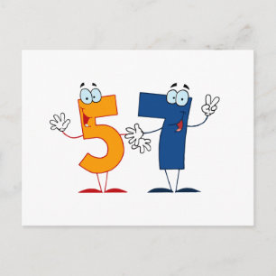 Happy Number 57 Briefkaart