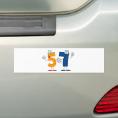 Happy Number 57 Bumpersticker (Op auto)