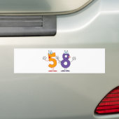 Happy Number 58 Bumpersticker (Op auto)
