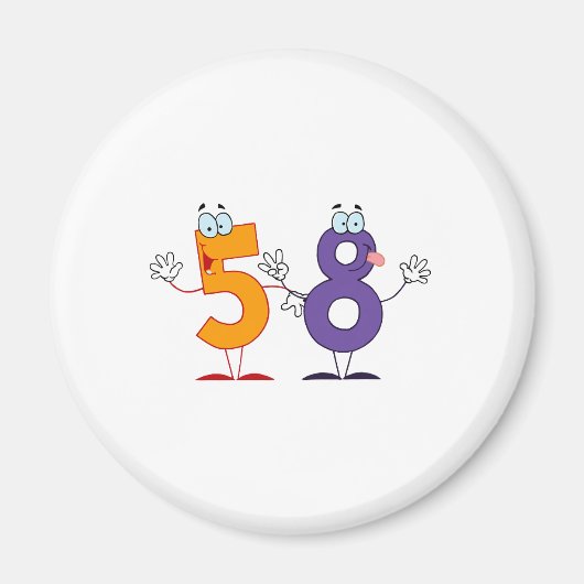 Happy Number 58 Magneet (Voorkant)