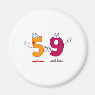 Happy Number 59 Magneet