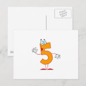 Happy Number 5 Briefkaart (Voorkant / Achterkant)