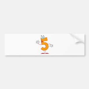 Happy Number 5 Bumpersticker