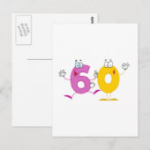 Happy Number 60 Briefkaart (Voorkant / Achterkant)