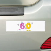 Happy Number 60 Bumpersticker (Op auto)