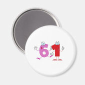 Happy Number 61 Magneet (Voorkant / Achterkant)