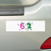 Happy Number 62 Bumpersticker (Op auto)