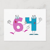 Happy Number 64 Briefkaart (Voorkant)