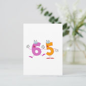Happy Number 65 Briefkaart (Staand voorkant)