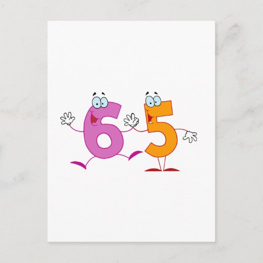 Happy Number 65 Briefkaart (Voorkant)