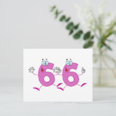 Happy Number 66 Briefkaart (Staand voorkant)