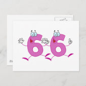 Happy Number 66 Briefkaart (Voorkant / Achterkant)