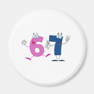 Happy Number 67 Magneet