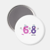 Happy Number 68 Magneet (Voorkant / Achterkant)