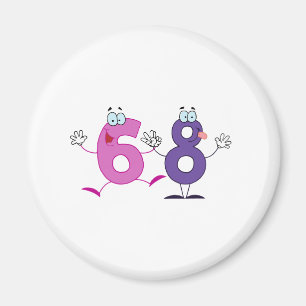 Happy Number 68 Magneet