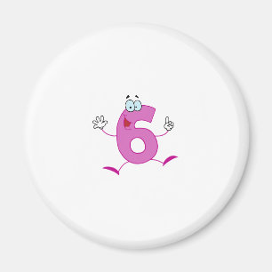 Happy Number 6 Magneet