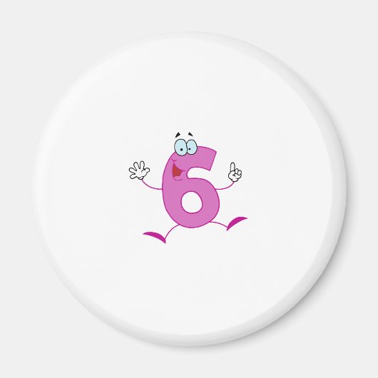 Happy Number 6 Magneet (Voorkant)