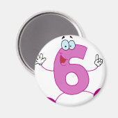 Happy Number 6 Magneet (Voorkant / Achterkant)