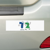 Happy Number 72 Bumpersticker (Op auto)