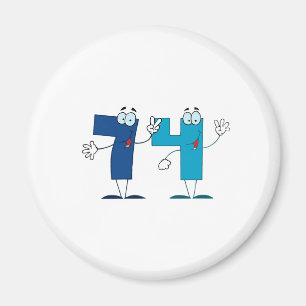 Happy Number 74 Magneet