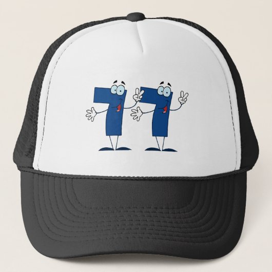Happy Number 77 Trucker Pet (Voorkant)