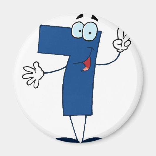 Happy Number 7 Magneet (Voorkant)