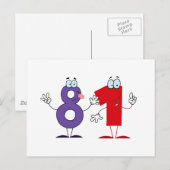 Happy Number 81 Briefkaart (Voorkant / Achterkant)