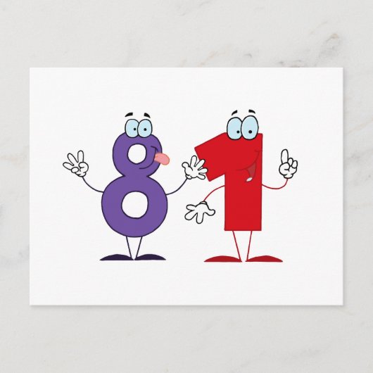 Happy Number 81 Briefkaart (Voorkant)