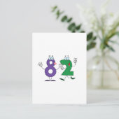 Happy Number 82 Briefkaart (Staand voorkant)