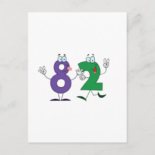 Happy Number 82 Briefkaart