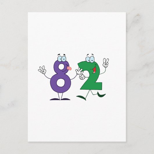 Happy Number 82 Briefkaart (Voorkant)
