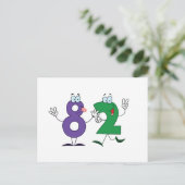 Happy Number 82 Briefkaart (Staand voorkant)