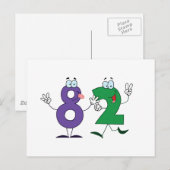 Happy Number 82 Briefkaart (Voorkant / Achterkant)
