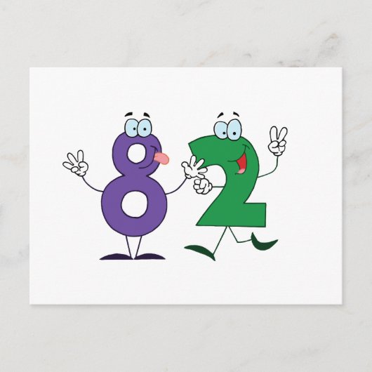 Happy Number 82 Briefkaart (Voorkant)