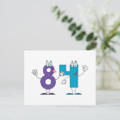 Happy Number 84 Briefkaart (Staand voorkant)