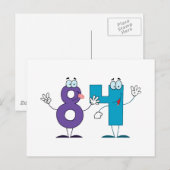 Happy Number 84 Briefkaart (Voorkant / Achterkant)
